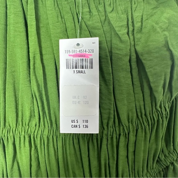 Abercrombie & Fitch Green One Shoulder Midi Dress Size XS NWT Fairycore - Picture 4 of 8
